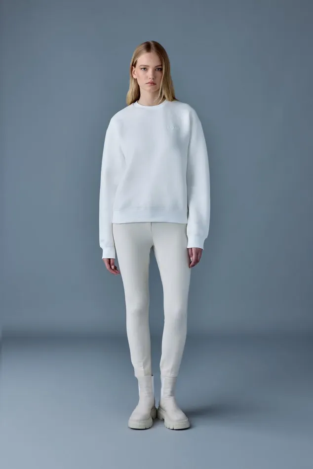 Hoodies and Tops Women Mackage JULIAN DoubleFace Jersey Sweatshirt White Hoodies and Tops Women Mackage JULIAN DoubleFace Jersey Sweatshirt White