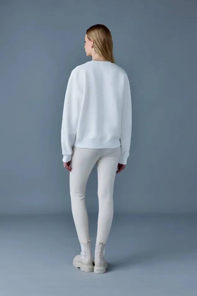 Hoodies and Tops Women Mackage JULIAN DoubleFace Jersey Sweatshirt White Hoodies and Tops Women Mackage JULIAN DoubleFace Jersey Sweatshirt White