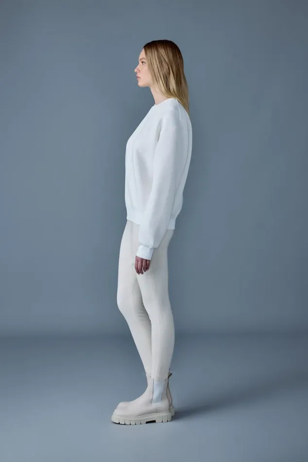 Hoodies and Tops Women Mackage JULIAN DoubleFace Jersey Sweatshirt White Hoodies and Tops Women Mackage JULIAN DoubleFace Jersey Sweatshirt White