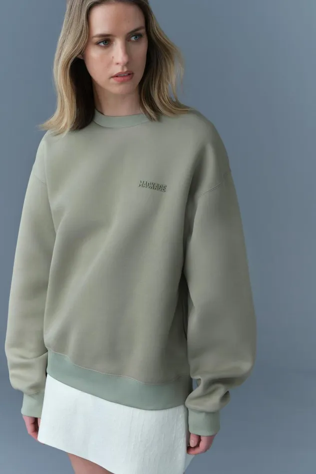 Hoodies and Tops Women Mackage JULIAN DoubleFace Jersey Sweatshirt White Hoodies and Tops Women Mackage JULIAN DoubleFace Jersey Sweatshirt White