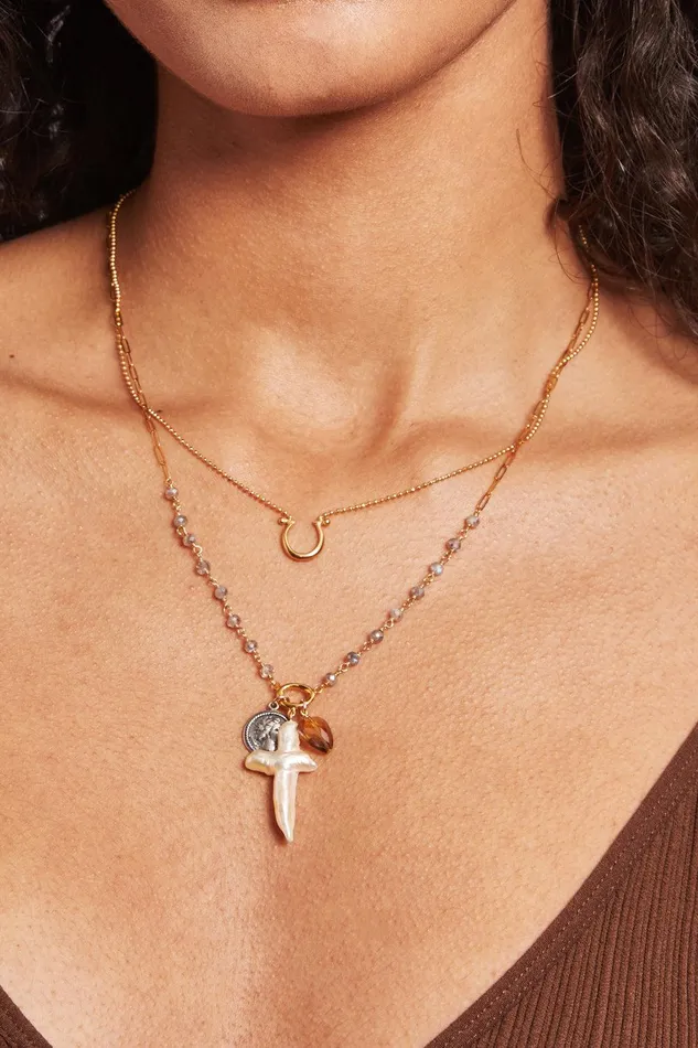 Horseshoe Necklace Yellow Gold Women Chan Luu Necklaces