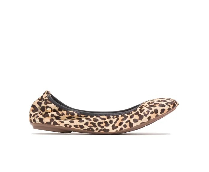 Hush Puppies Chaste Ballet Leopard Calf Hair Women Flats and SlipOns