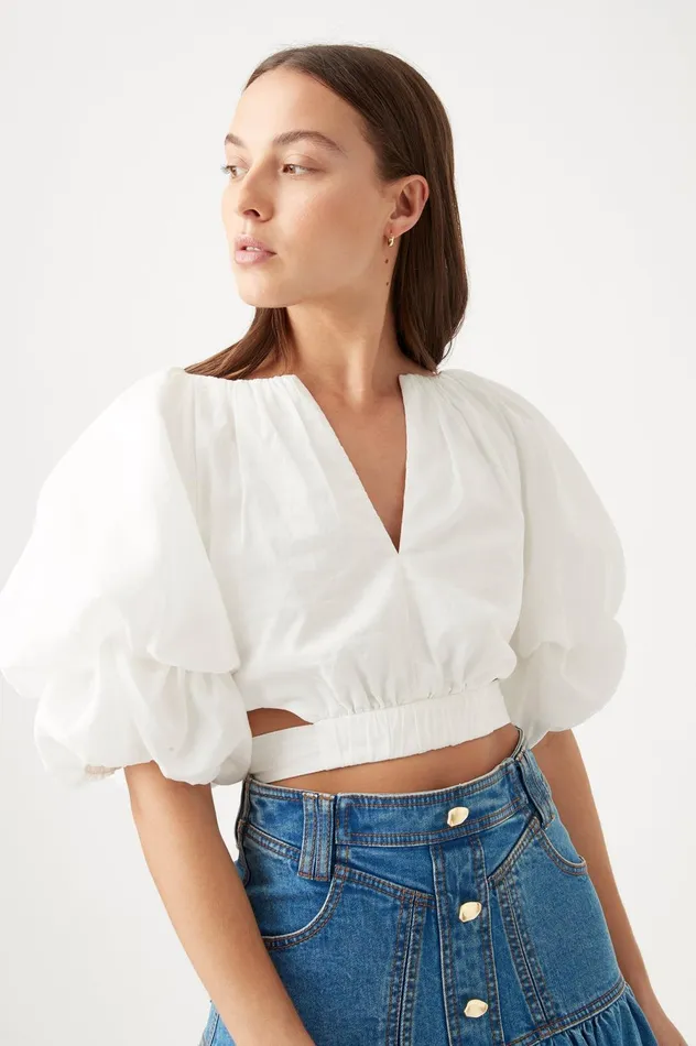 Impression Top Ivory Women Aje Tops