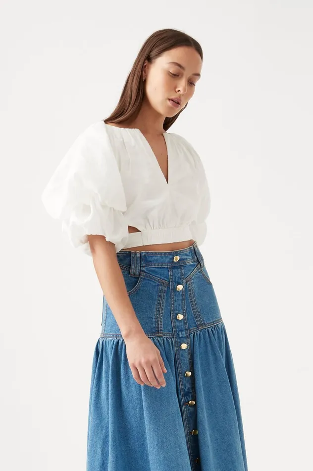Impression Top Ivory Women Aje Tops