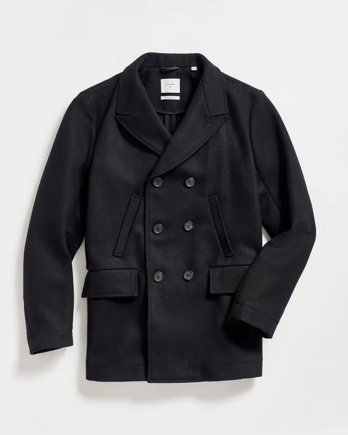 Jackets and Outerwear Men Billy Reid Bond Peacoat Black