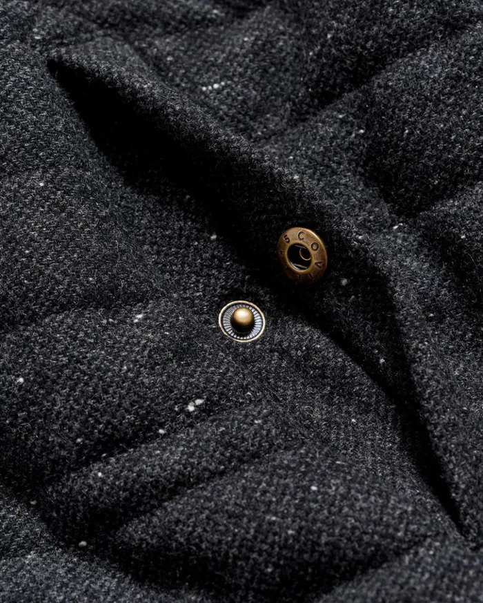 Jackets and Outerwear Men Billy Reid Collegiate Bomber Black Tweed