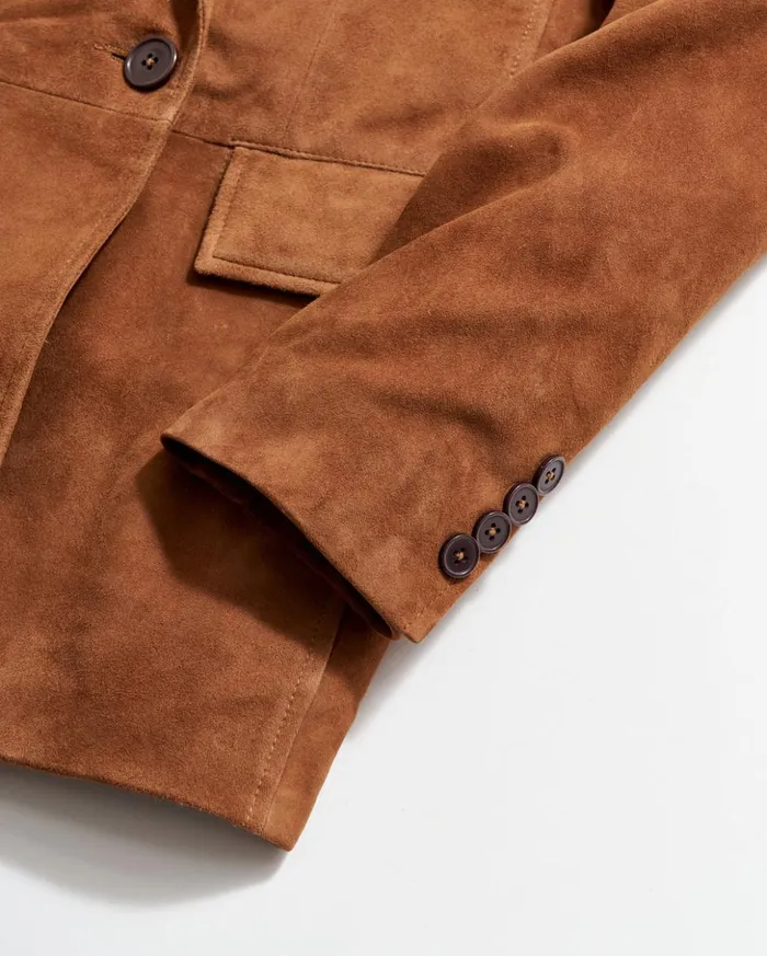 Jackets and Outerwear Women Billy Reid Suede Blazer Cognac