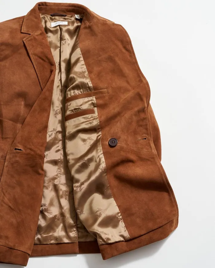 Jackets and Outerwear Women Billy Reid Suede Blazer Cognac