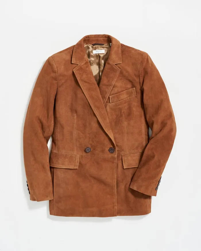 Jackets and Outerwear Women Billy Reid Suede Blazer Cognac