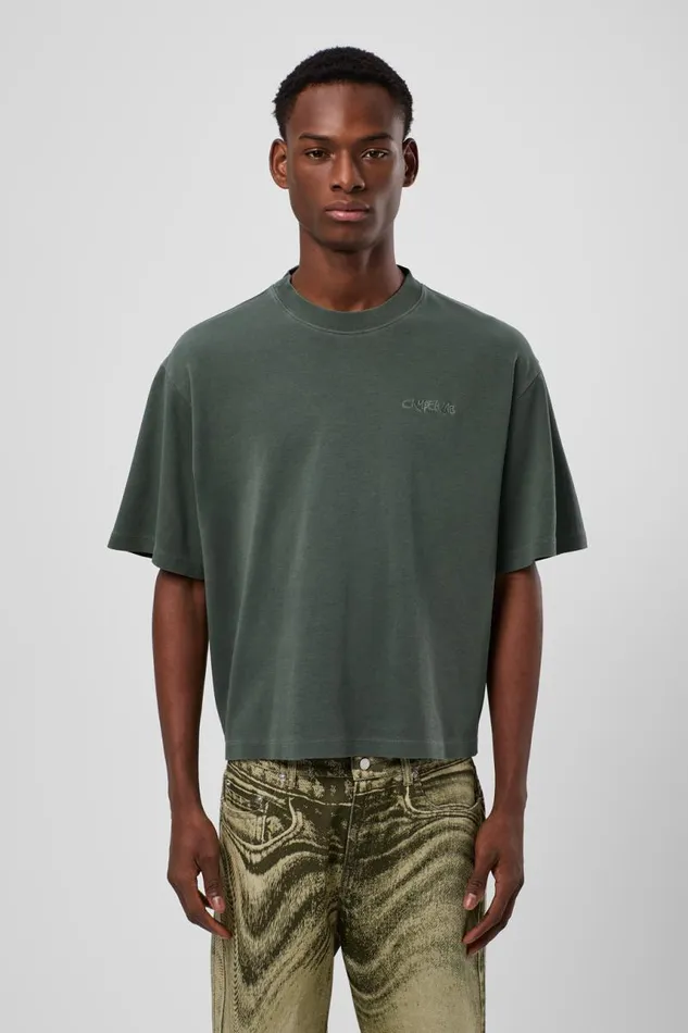 Jersey Men Camper TShirt Green Cotton Tshirt