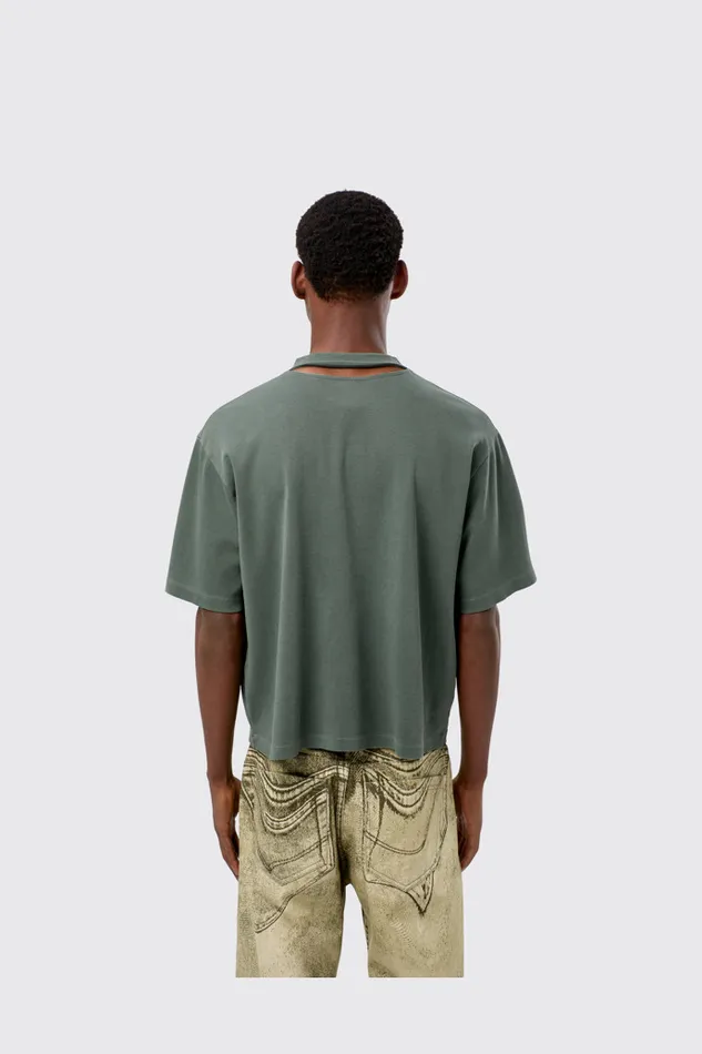 Jersey Men Camper TShirt Green Cotton Tshirt
