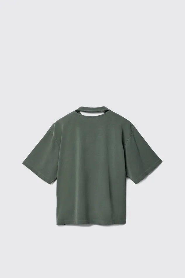 Jersey Men Camper TShirt Green Cotton Tshirt