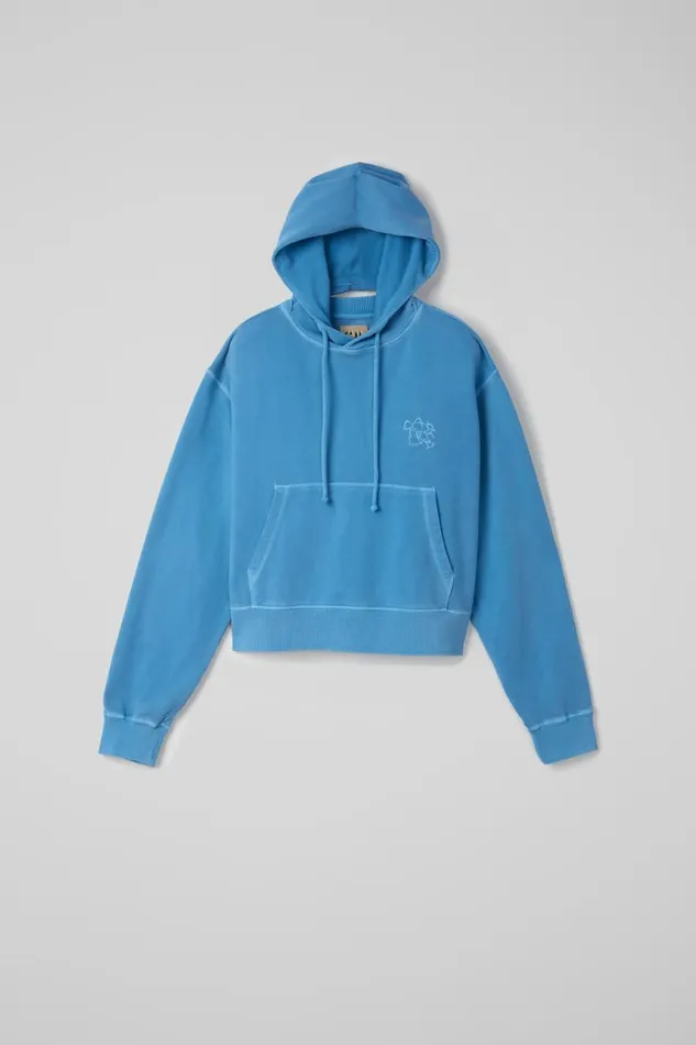 Jersey Women Camper Hoodie Blue Organic Cotton Hoodie Jersey Women Camper Hoodie Blue Organic Cotton Hoodie
