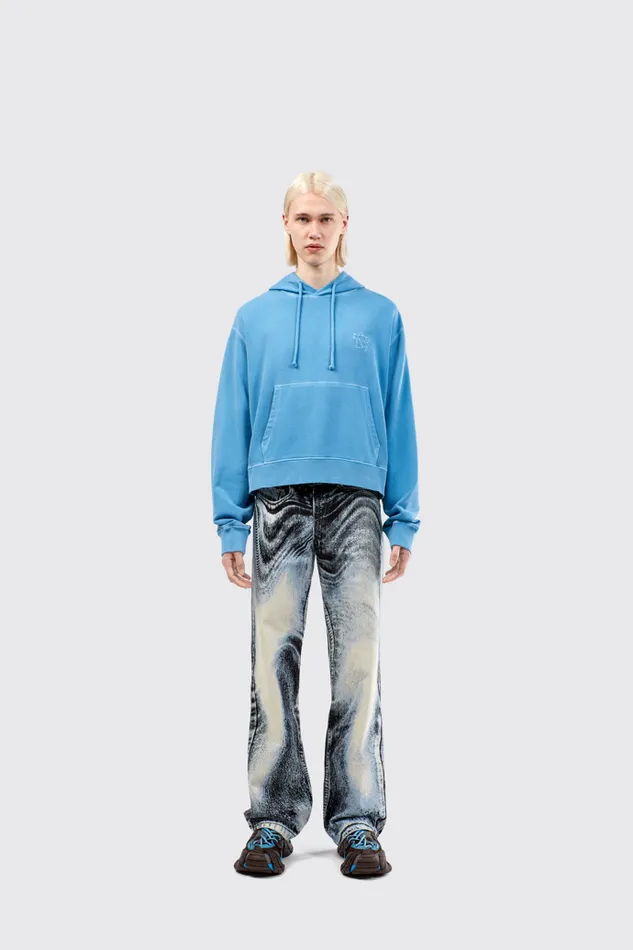 Jersey Women Camper Hoodie Blue Organic Cotton Hoodie Jersey Women Camper Hoodie Blue Organic Cotton Hoodie