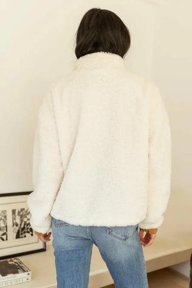 Jolanda Sherpa Jacket Ivory Women Bohme Outerwear
