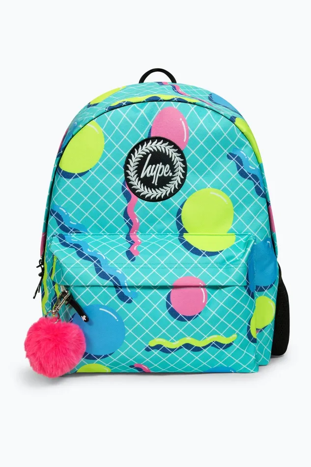 Just Hype Backpacks Hype Girls Iconic Retro Shapes Turquoise Backpack