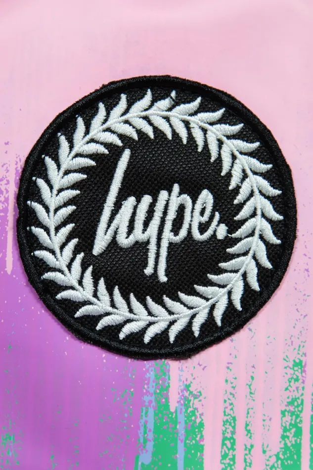 Just Hype Backpacks Hype Iconic PinkTeal Holo Drips Girls Backpack