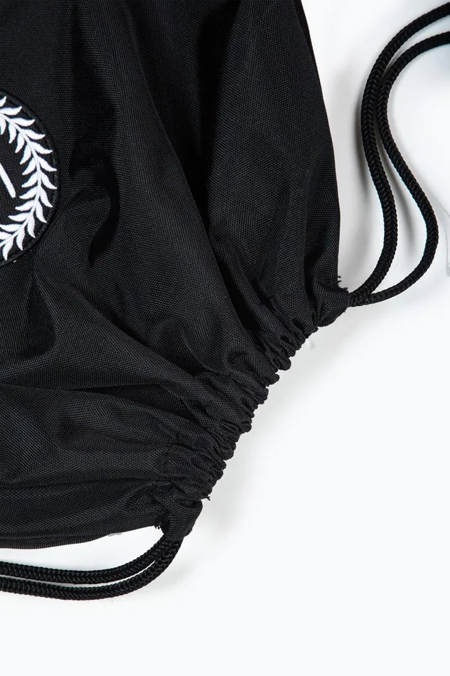 Just Hype Drawstring Bags Hype Black Crest Drawstring Bag