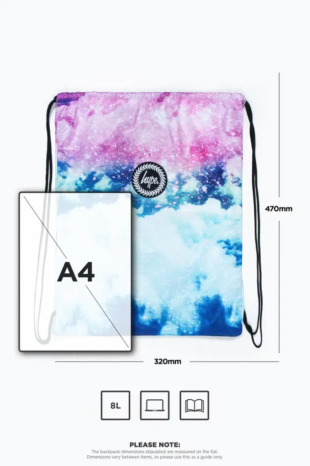 Just Hype Drawstring Bags Hype Glitter Skies Drawstring Bag