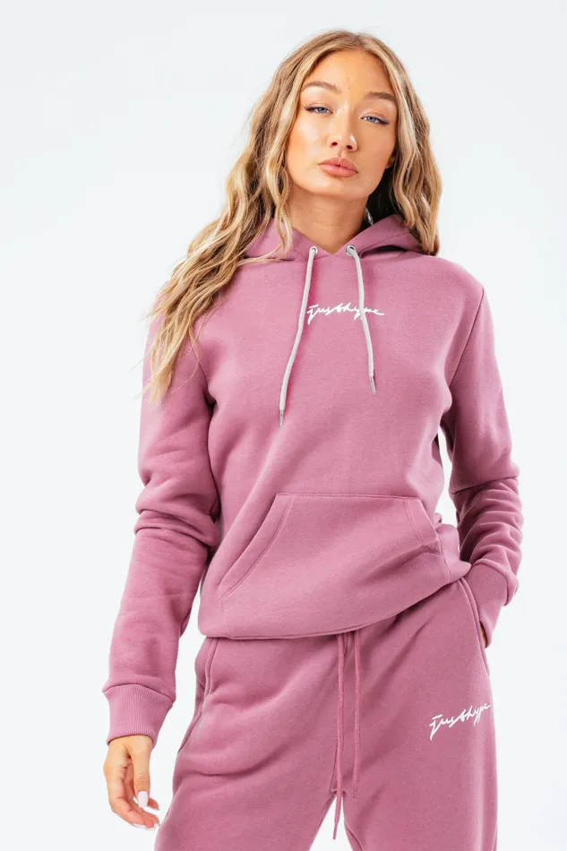 Just Hype Hoodies and Sweatshirts Hype Dusty Berry Scribble Women039S Hoodie