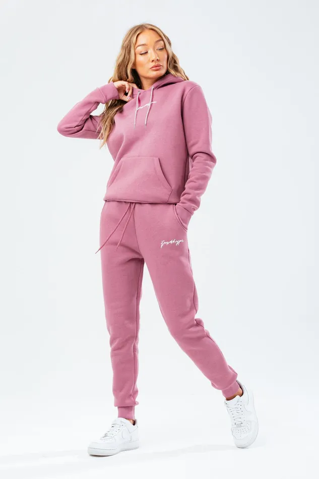 Just Hype Hoodies and Sweatshirts Hype Dusty Berry Scribble Women039S Hoodie