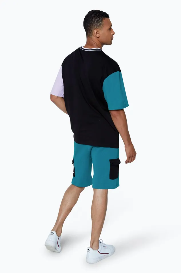 Just Hype Swimwear and Shorts Continu8 Unisex Dark Teal Cargo Pocket Shorts