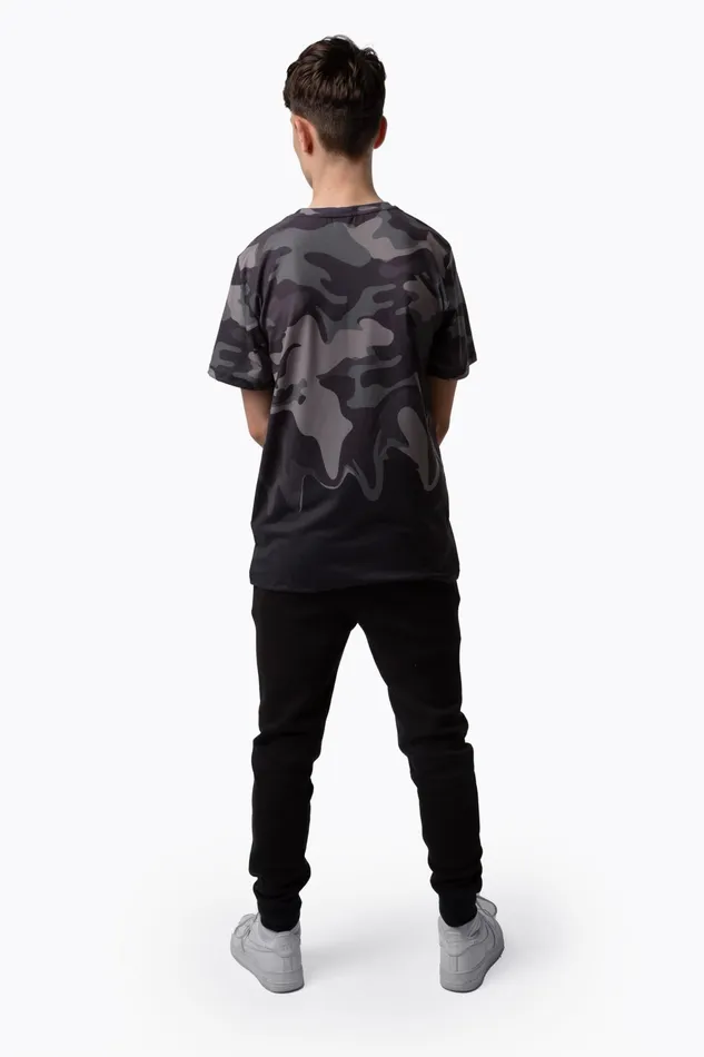 Just Hype TShirts and Vests Hype Boys Khaki Camo Drip TShirt