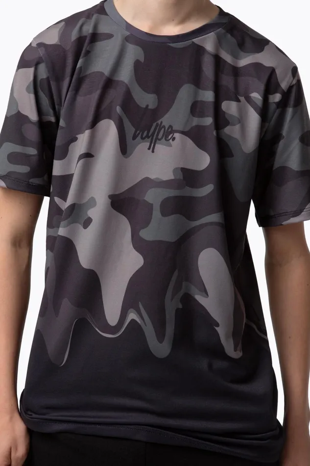 Just Hype TShirts and Vests Hype Boys Khaki Camo Drip TShirt