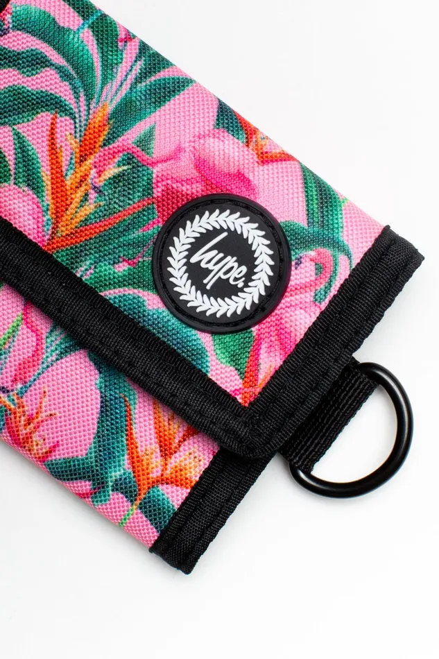 Just Hype Wallets Hype Pink Flamingo Rainforest Wallet