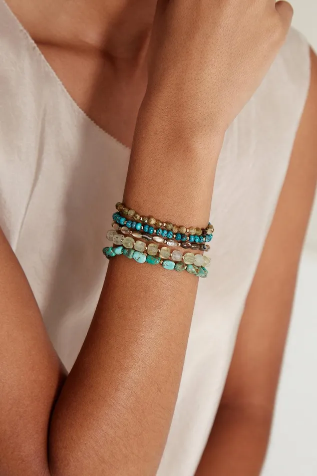 Keyes Naked Wrap Bracelet Turquoise Mix Women Chan Luu Bracelets