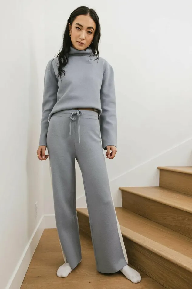 Kiara Knit Pants In Blue Blue Women Bohme Sets
