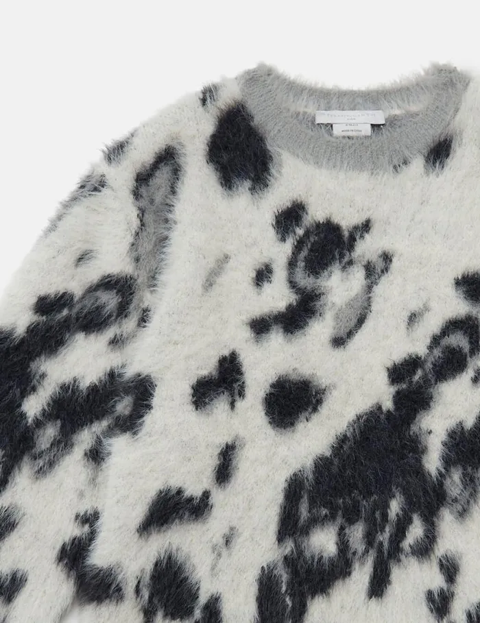 Kids Appaloosa Pattern Sweater Ivory Stella McCartney Sweaters and Cardigans