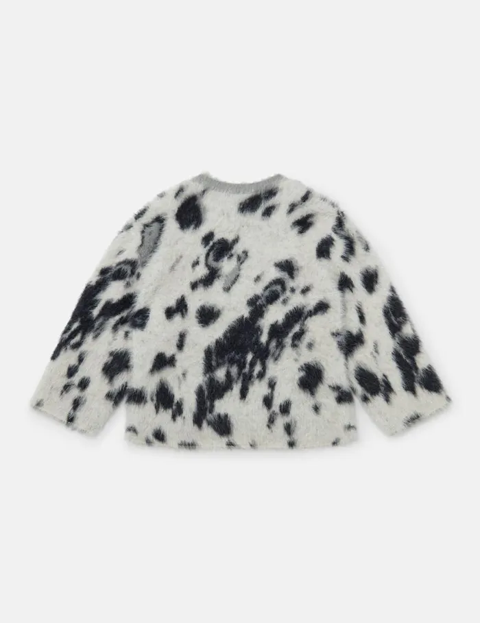 Kids Appaloosa Pattern Sweater Ivory Stella McCartney Sweaters and Cardigans