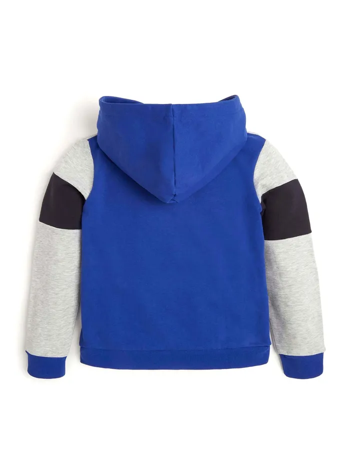 Kids Big Boy GUESS Blue Multi Stripe Logo Hoodie 716 Kids Big Boy GUESS Blue Multi Stripe Logo Hoodie 716
