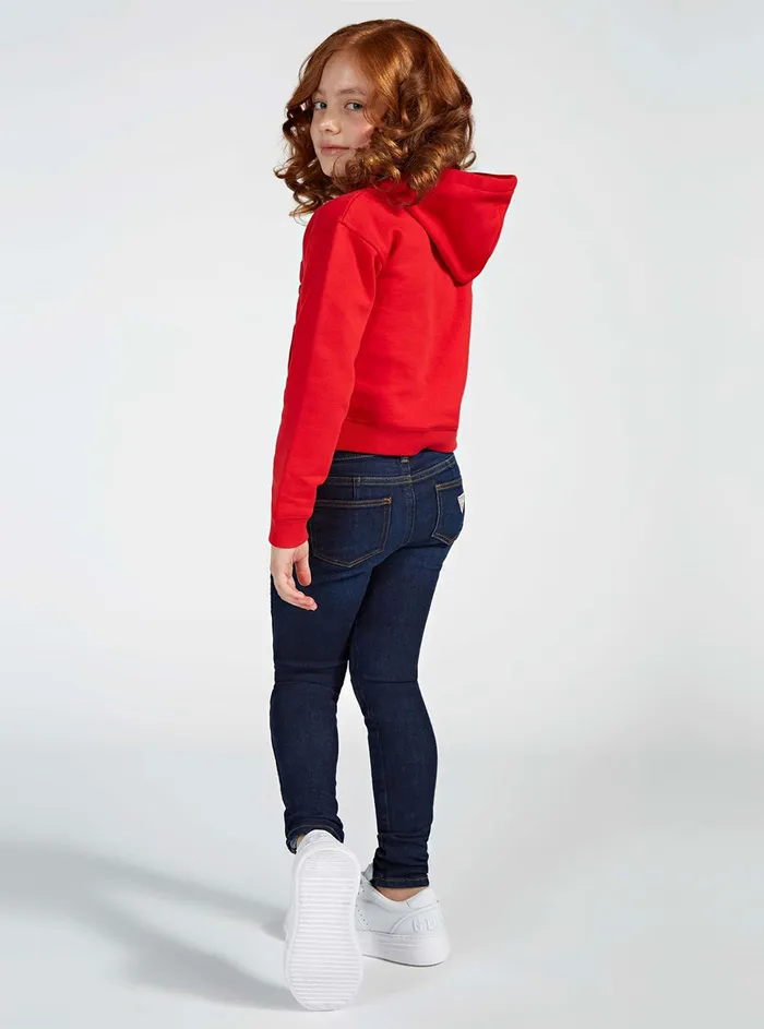 Kids Big Girl GUESS Carrie Dark Denim Skinny Pants 716