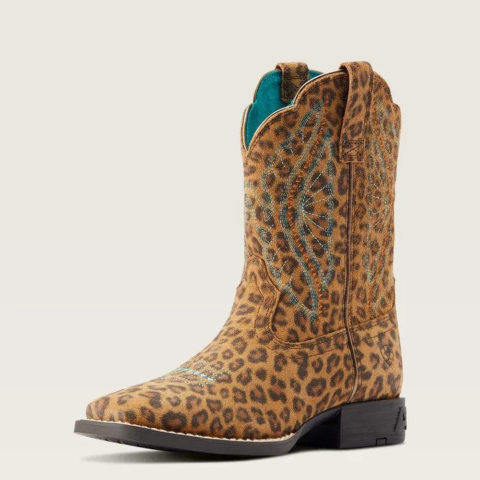 Kids Big Kids039 Footwear Ariat Primetime Western Boot Faded Leopard