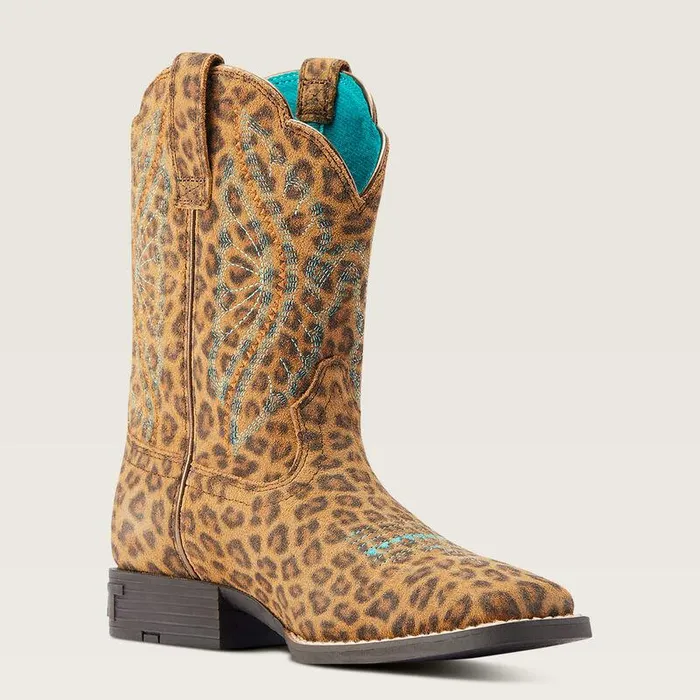 Kids Big Kids039 Footwear Ariat Primetime Western Boot Faded Leopard