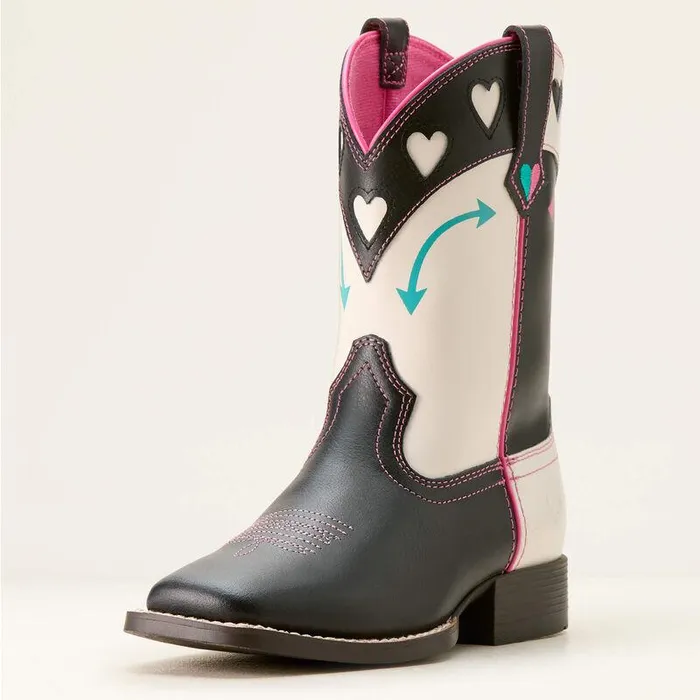 Kids Big Kids039 Footwear Ariat Round Up Hearts Western Boot Madison Avenueclassic White Kids Big Kids039 Footwear Ariat Round Up Hearts Western Boot Madison Avenueclassic White