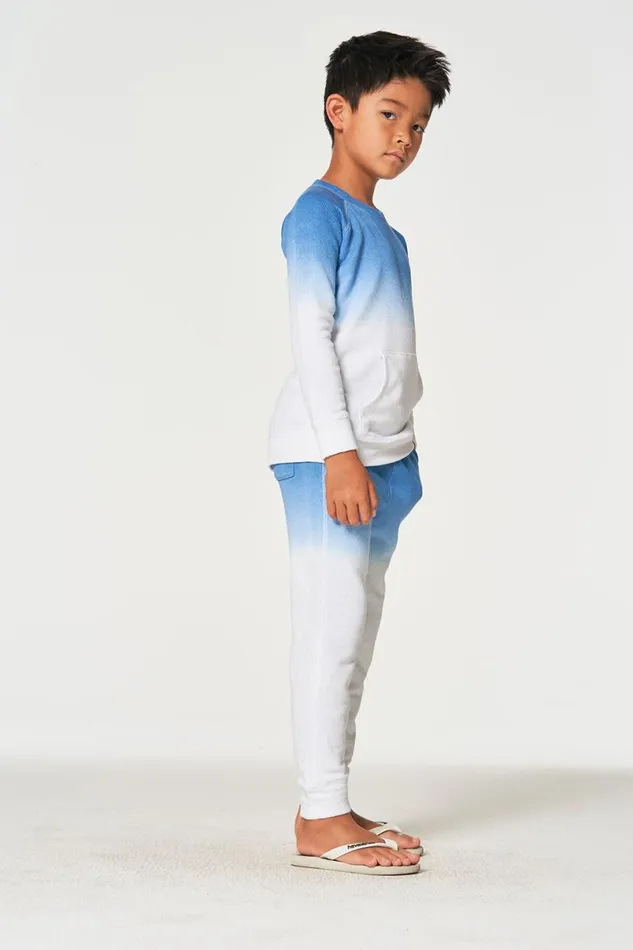 Kids Boys Chaser Brand Boys Linen French Terry Long Sleeve Kanga Pocket Pullover
