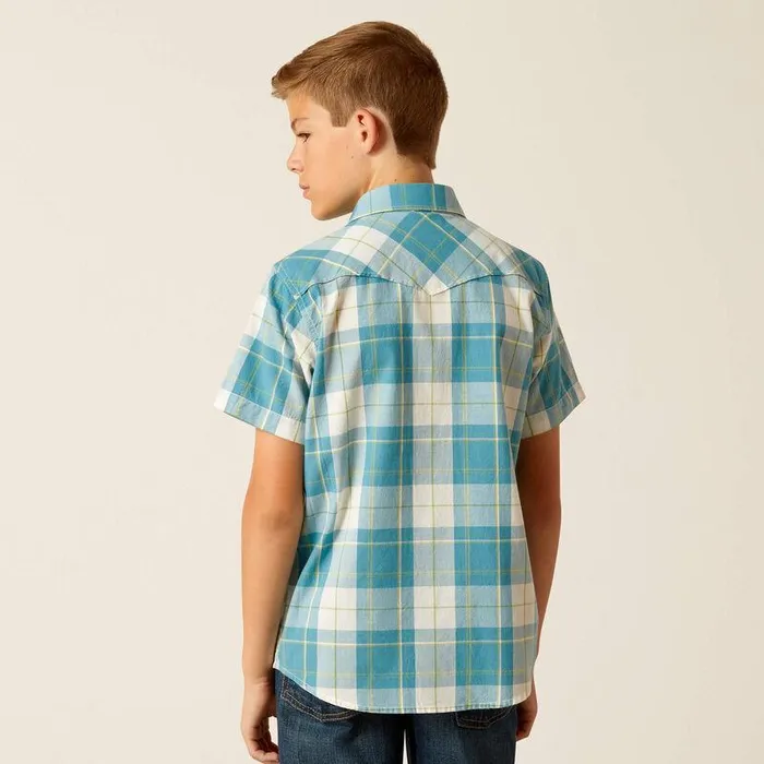 Kids Button Down Shirts Ariat Harry Retro Fit Shirt Gasoline Kids Button Down Shirts Ariat Harry Retro Fit Shirt Gasoline