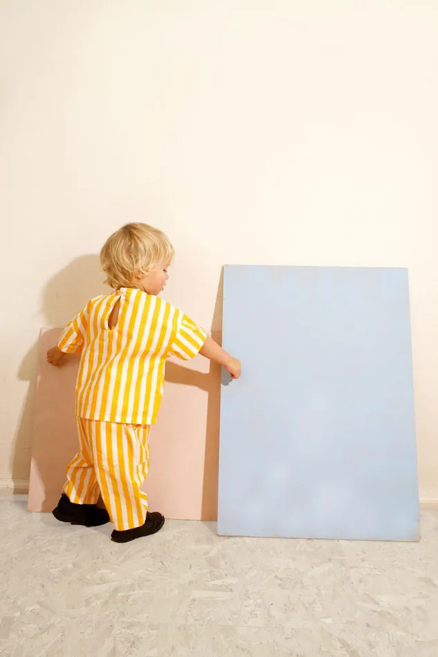 Kids Defoe Top Yellow Stripe Shop LF Markey Kids