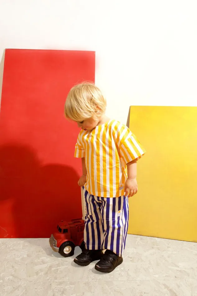 Kids Defoe Top Yellow Stripe Shop LF Markey Kids