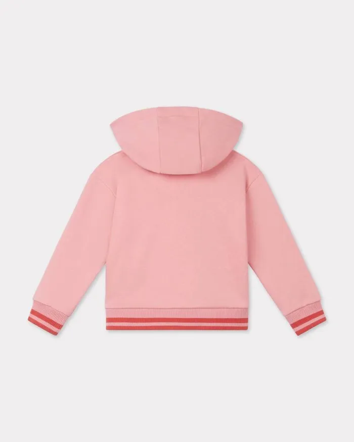Kids Embroidered 039KENZO Tour039 Cotton Sweatshirt Dark Rose Kenzo Tshirts And Sweatshirts