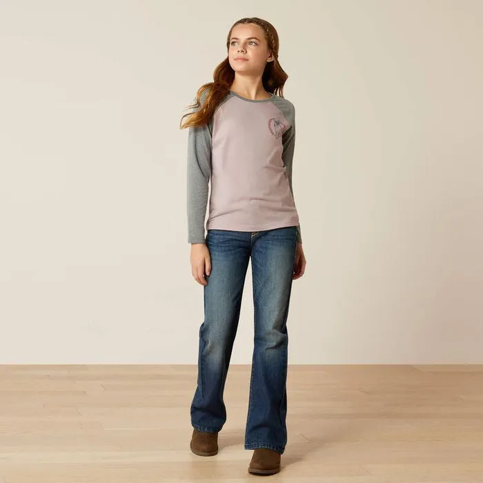 Kids English Riding Clothing Ariat Heart Star TShirt Purple Dove Heatherheather Grey Kids English Riding Clothing Ariat Heart Star TShirt Purple Dove Heatherheather Grey