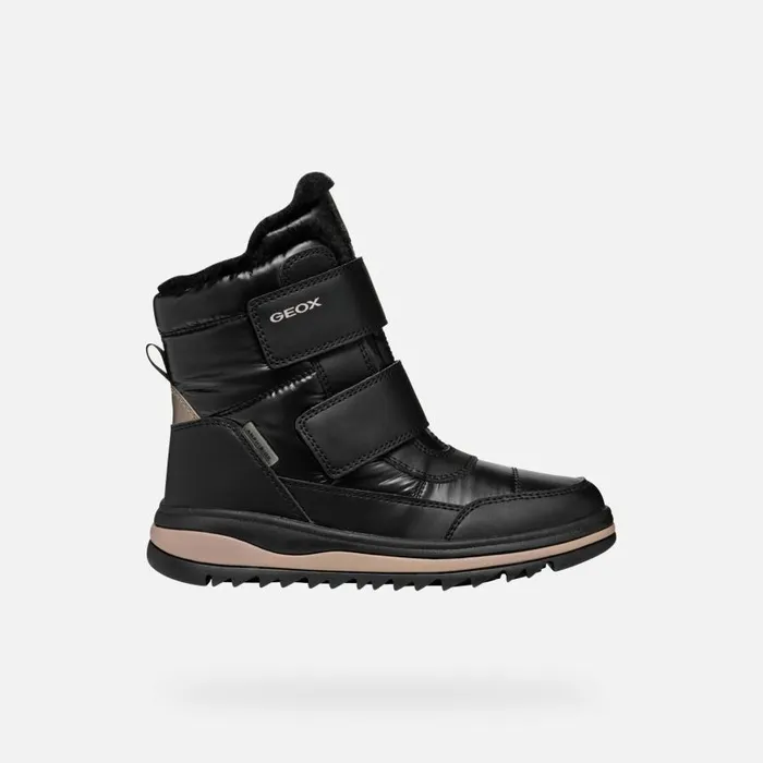 Kids Geox Ankle Boots ADELHIDE ABX GIRL Black Mid Calf Boots Black