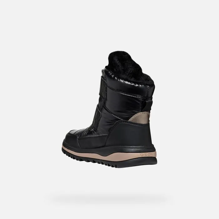 Kids Geox Ankle Boots ADELHIDE ABX GIRL Black Mid Calf Boots Black