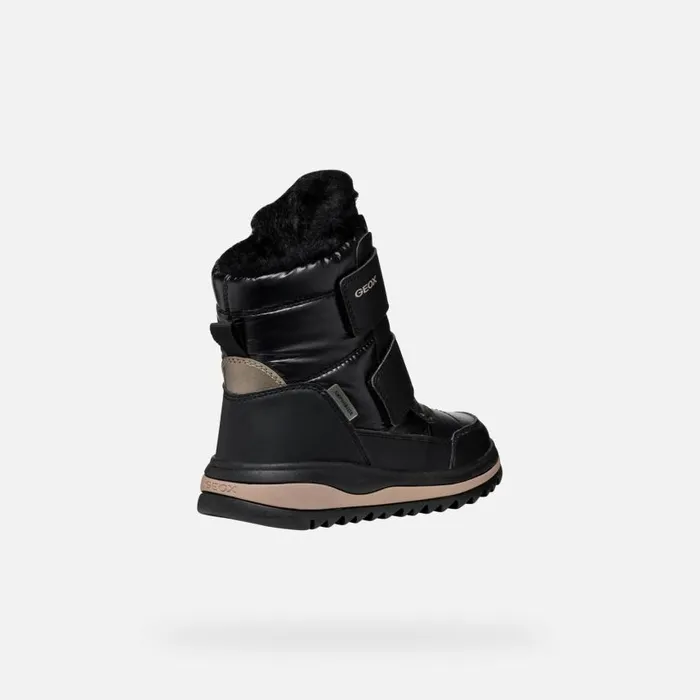 Kids Geox Ankle Boots ADELHIDE ABX GIRL Black Mid Calf Boots Black
