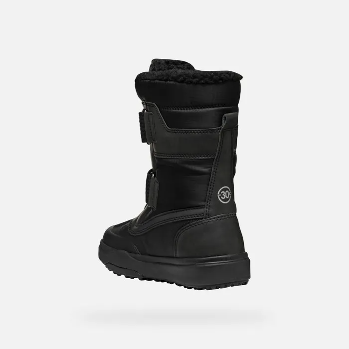 Kids Geox Ankle Boots BUNSHEE PG ABX JUNIOR Black Mid Calf Boots Black