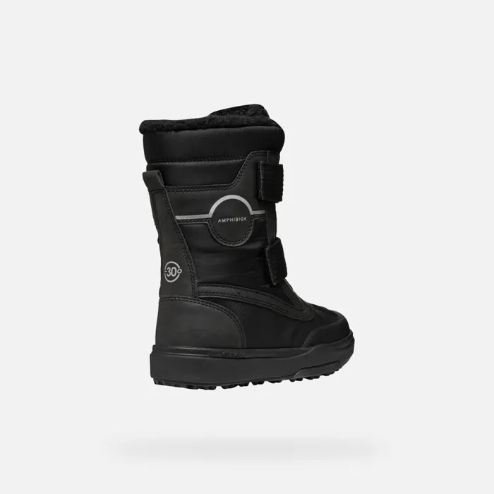 Kids Geox Ankle Boots BUNSHEE PG ABX JUNIOR Black Mid Calf Boots Black