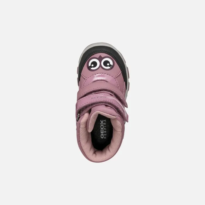 Kids Geox Ankle Boots FLANFIL ABX TODDLER GIRL Dark Pink Waterproof Boots Dark Pink